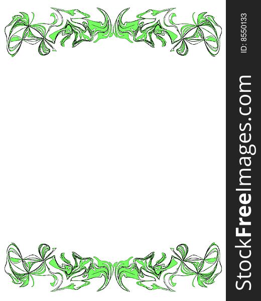 Floral green and black ornament. AI file is attached. Floral green and black ornament. AI file is attached.