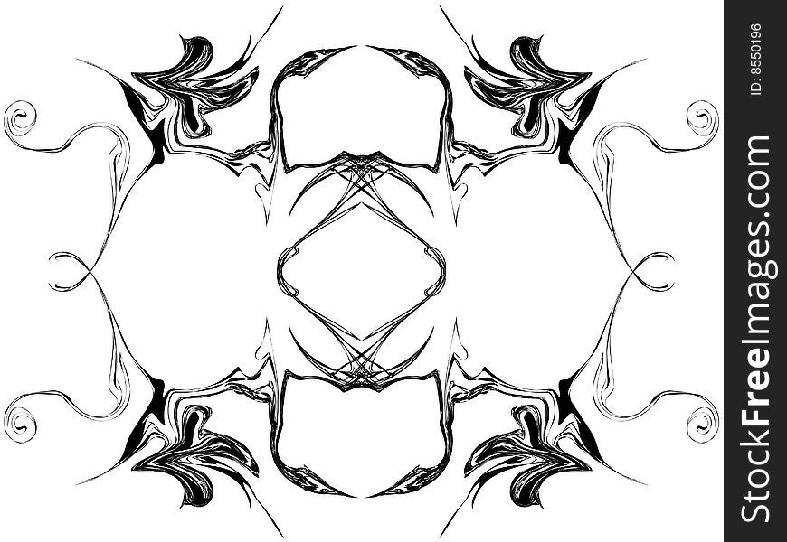 Vector floral black ornament. AI file is attached.