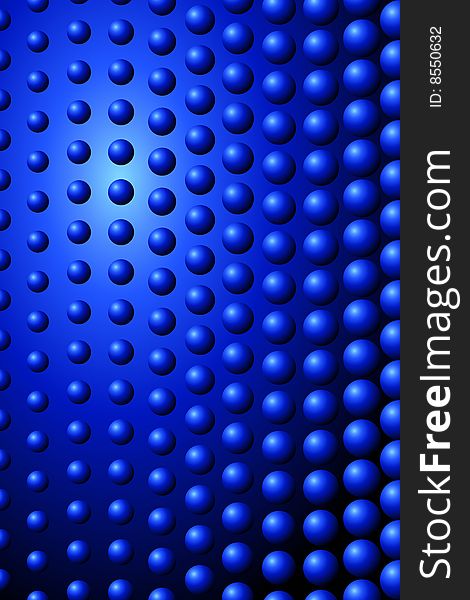 Mathematically precise blue ball pattern. Mathematically precise blue ball pattern