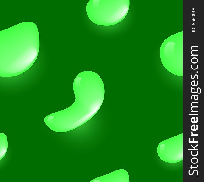 Green drops. The seamless. A vector. Without mesh.