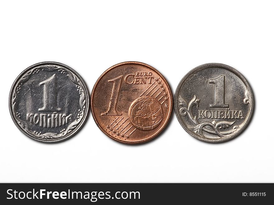 3 cheapest coins (ukrainian, euro cent, russian)