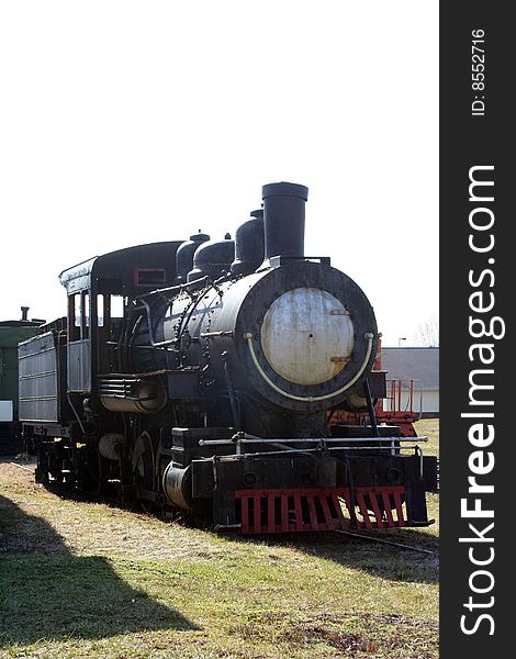 Image of an old style black train. Image of an old style black train