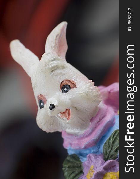 Funny Easter bunny toy isolated