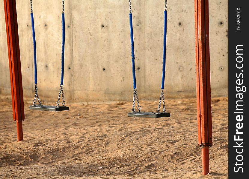 Swing set on street on Tenerife island