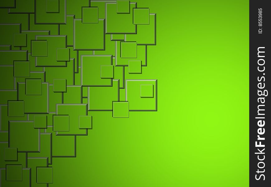 Green Cube Background