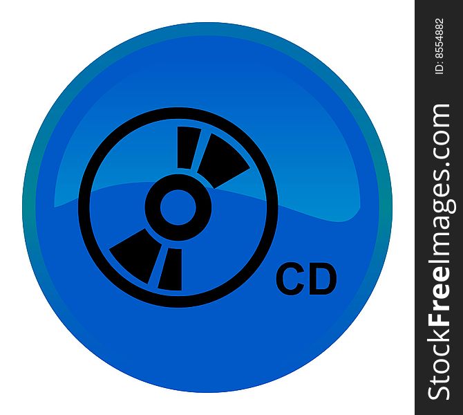 Compact disc web button - computer generated image
