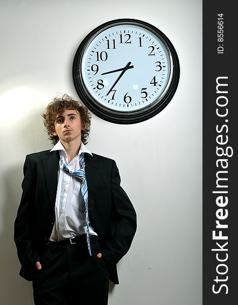 Businessman And Clock