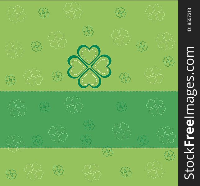 Card with clover