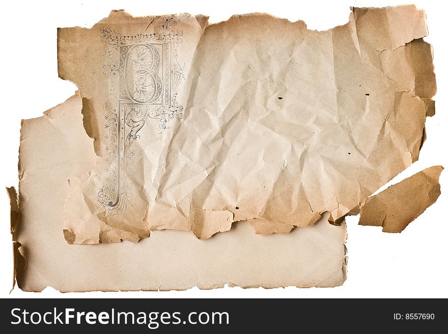 Background with ornamental decorative old paper