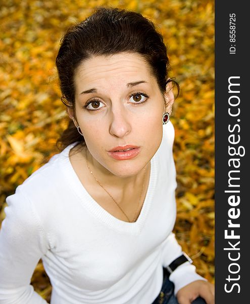 Portrait of cute young girl