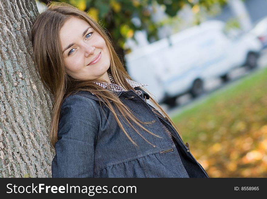 Portrait of cute young girl