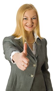 Businesswoman Show Thumb Up Sign Stock Images Businesswoman Show Thumb Up Sign Stock Images