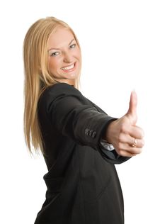 Businesswoman Show Thumb Up Sign Royalty Free Stock Image Businesswoman Show Thumb Up Sign Royalty Free Stock Image
