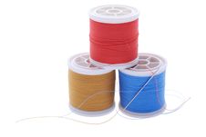 Sewing Thread Bobbins Stock Photo