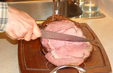 Carving Roast Beef Royalty Free Stock Photo