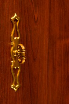 Retro Handle On Wooden Door Stock Photography Retro Handle On Wooden Door Stock Photography
