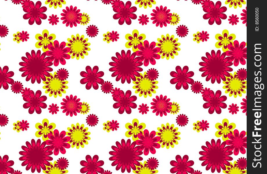 Seamles flower pattern - Vector image