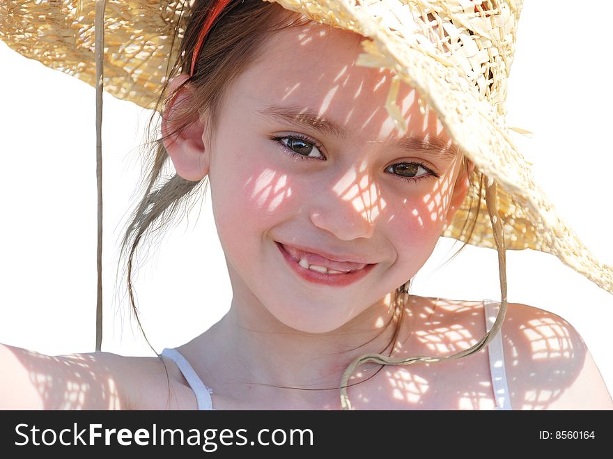 The Happy Girl In A Straw Hat