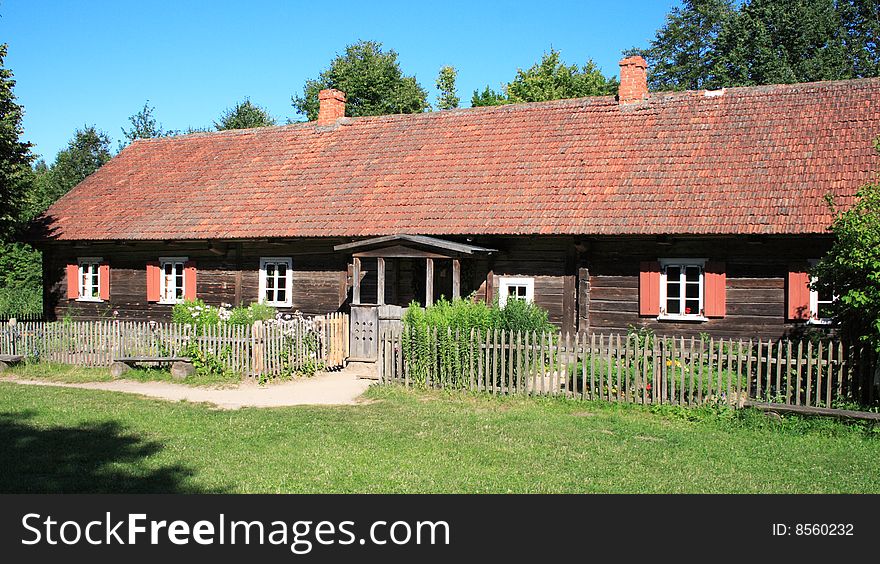 Old wooden house in Lithuania. Old wooden house in Lithuania