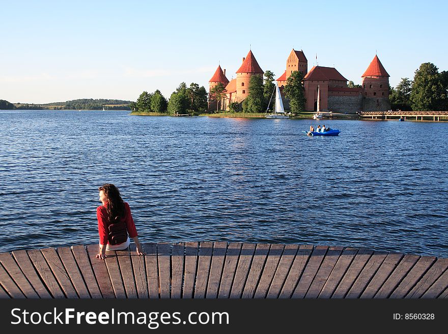 Castle and lake in Trakai, Lithuania. Castle and lake in Trakai, Lithuania