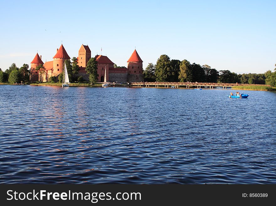 Castle and lake in Trakai, Lithuania. Castle and lake in Trakai, Lithuania
