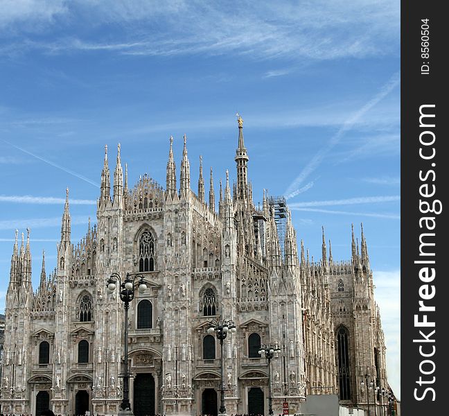 The Duomo, the wonderful cathedral of milan, italy. The Duomo, the wonderful cathedral of milan, italy