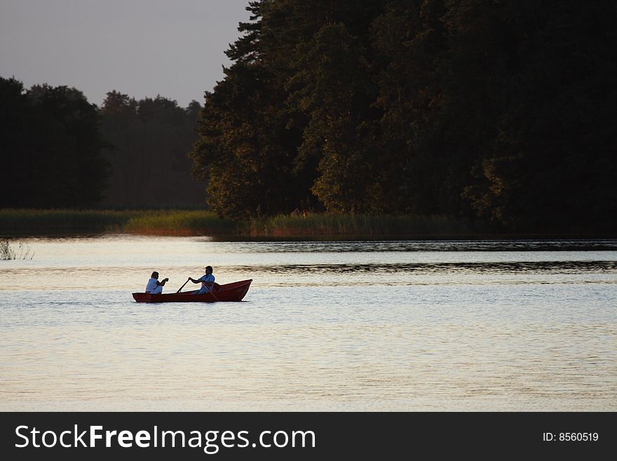 Boat on a lake