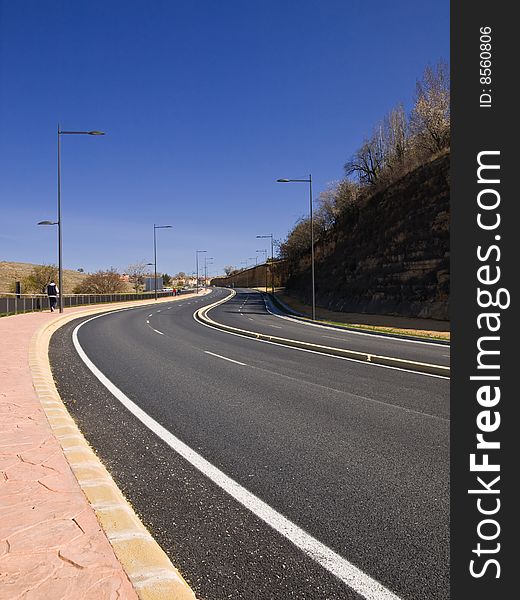 Urban new road in Segovia, Spain. Urban new road in Segovia, Spain