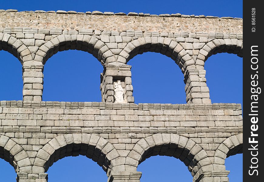 Close up of Segovia's Aqueduct, Spain