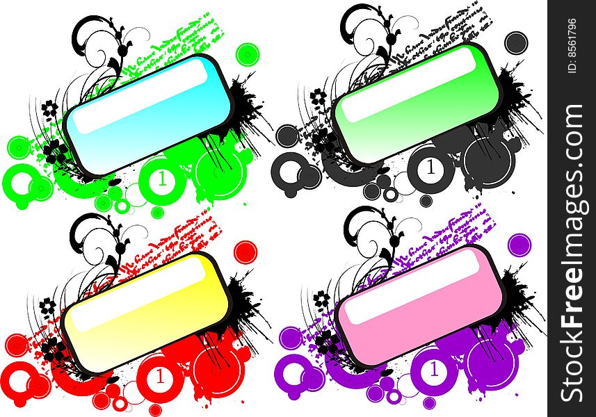 Four mixed colour abstract backgrounds. Four mixed colour abstract backgrounds