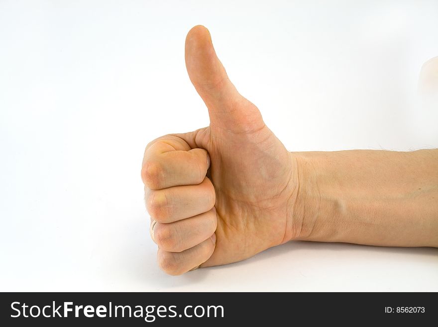 Combination of fingers on a white background. Combination of fingers on a white background