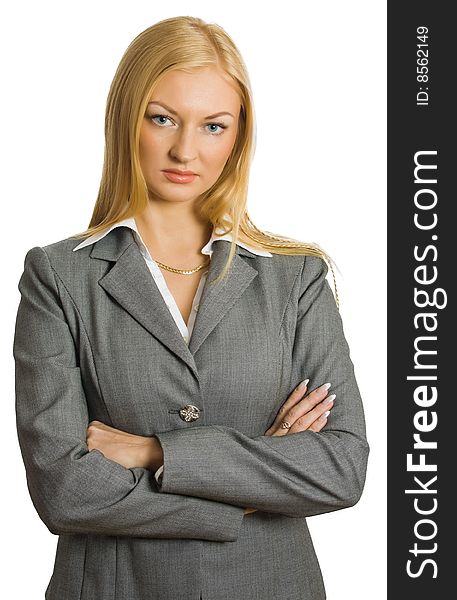 Businesswoman Fold Her Arms