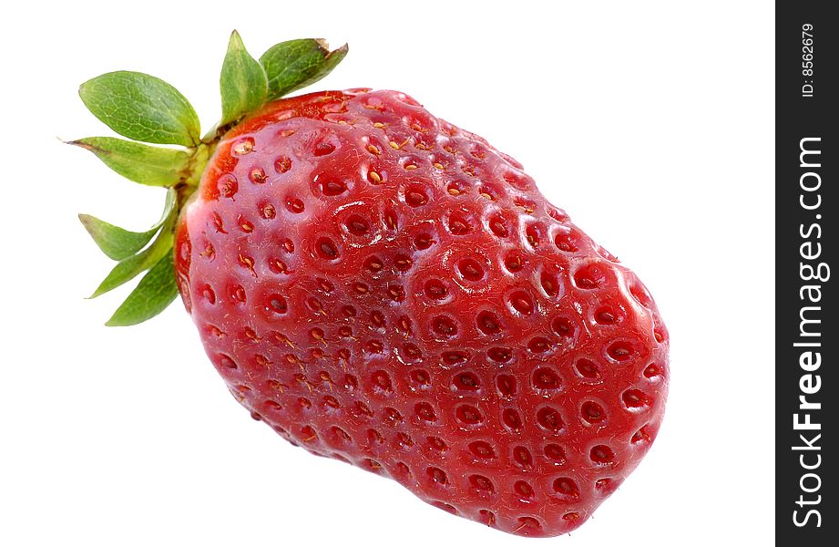 Close-Up at strawberry isolated on the white background