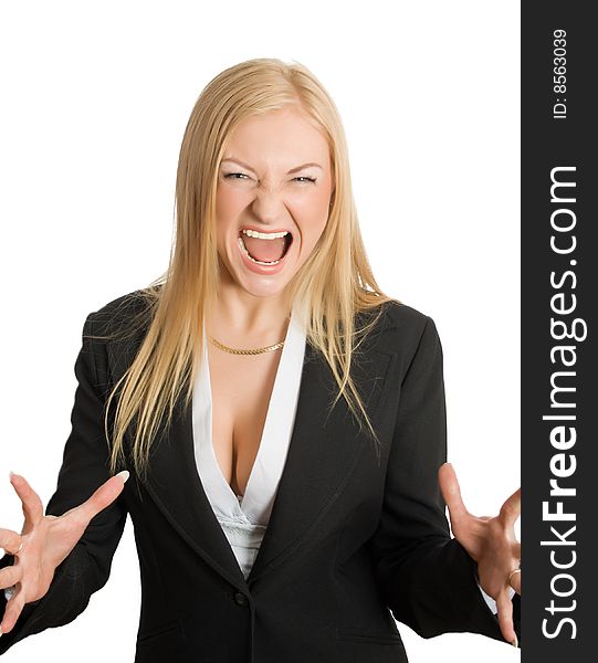 Portrait Of Screaming Businesswoman