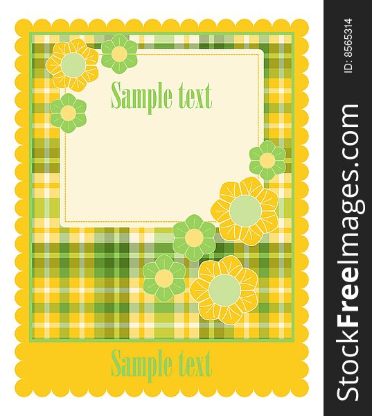 Colorful spring green and yellow stationary template. Colorful spring green and yellow stationary template