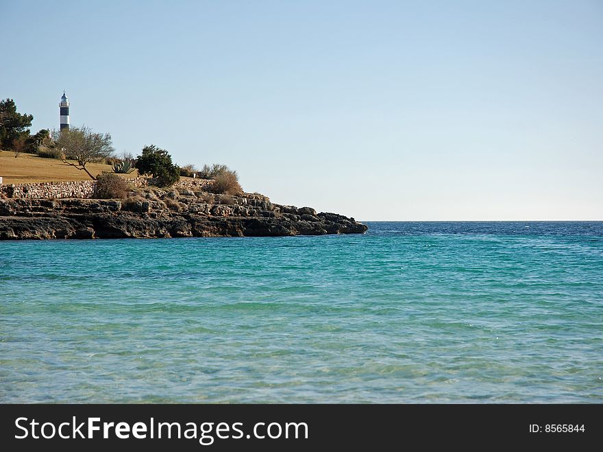 Beach and lighthouse