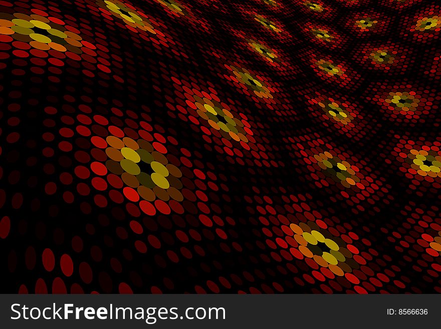 Vector illustration of Fiery Spot Pattern