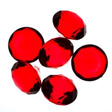Red Plastic Jewels Stock Image Red Plastic Jewels Stock Image