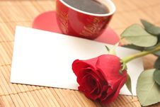 Still-life With A Rose And The Letter Royalty Free Stock Photos Still-life With A Rose And The Letter Royalty Free Stock Photos