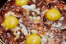 Eggs Fry With Red Beans. Royalty Free Stock Image Eggs Fry With Red Beans. Royalty Free Stock Image