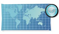 Map With Compass Stock Photo Map With Compass Stock Photo