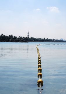 Yellow Floats Line. Royalty Free Stock Images Yellow Floats Line. Royalty Free Stock Images