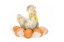 Chicken With Eggs Royalty Free Stock Photography Chicken With Eggs Royalty Free Stock Photography