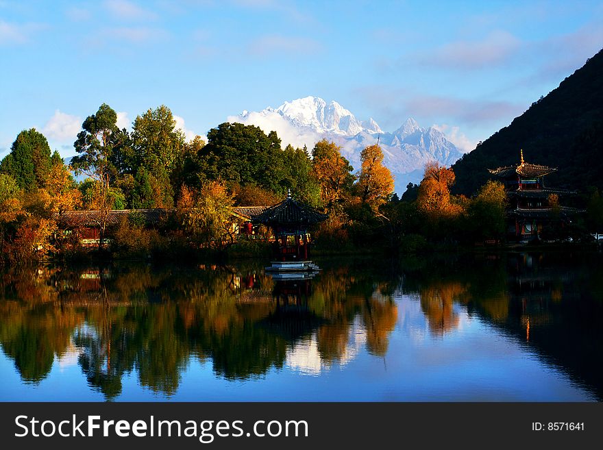 Lijiang city in autumn