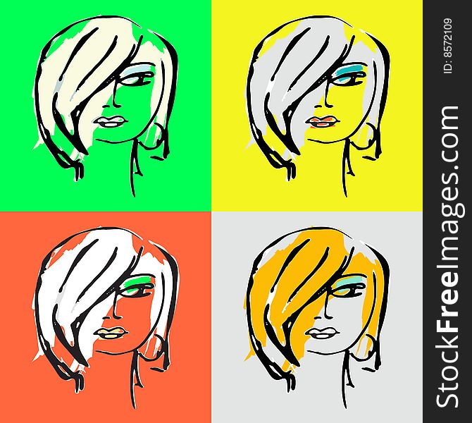 Woman Face Silhouette For Your Design