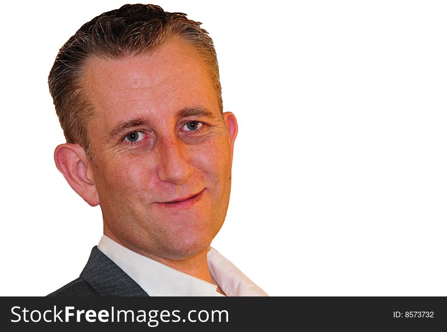 Shot of a business man on a white background