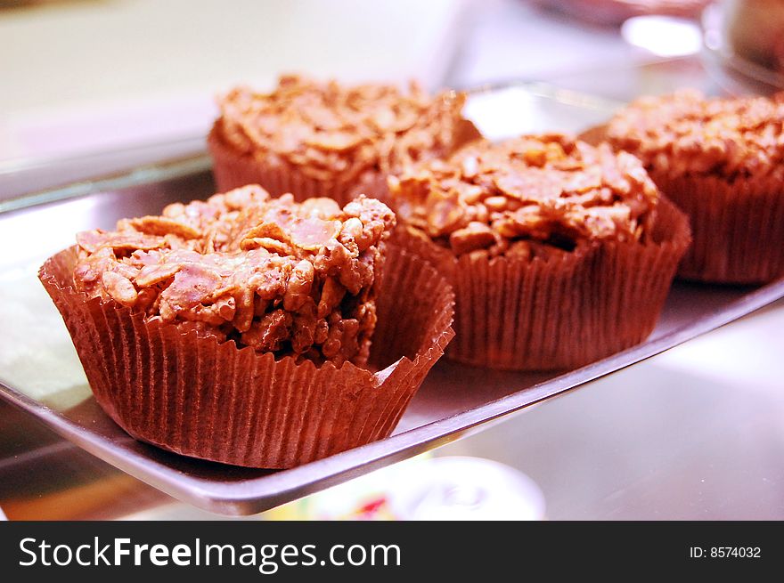 Sweet French almond and chocolate bisquits