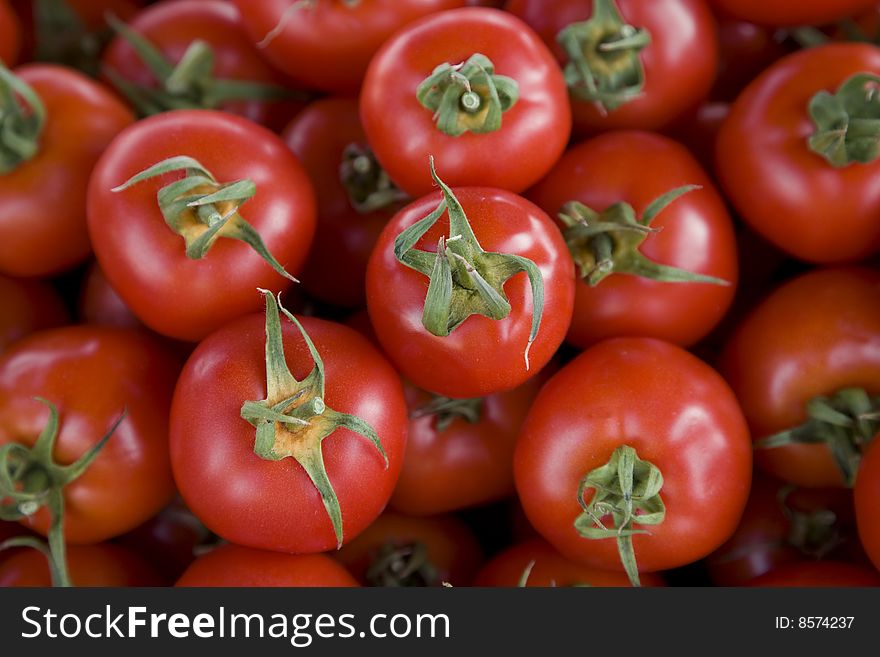 Group of red fresh tomatoes