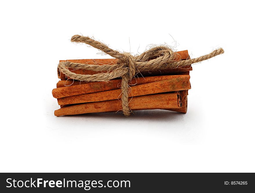 Cinnamon Sticks isolated on a white background