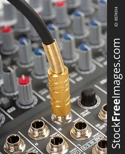 Audio cable with golden jack and audio control console